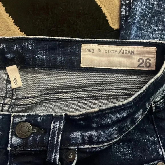 rag & bone Skinny Acid Wash Jeans - Picture 4 of 5